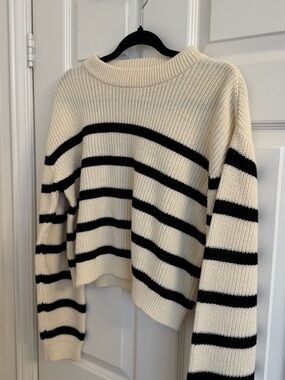 Stripped Cropped Sweater (cotton blend)